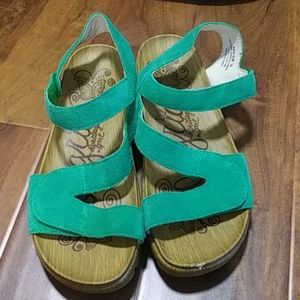 Suede Alegria sandals.